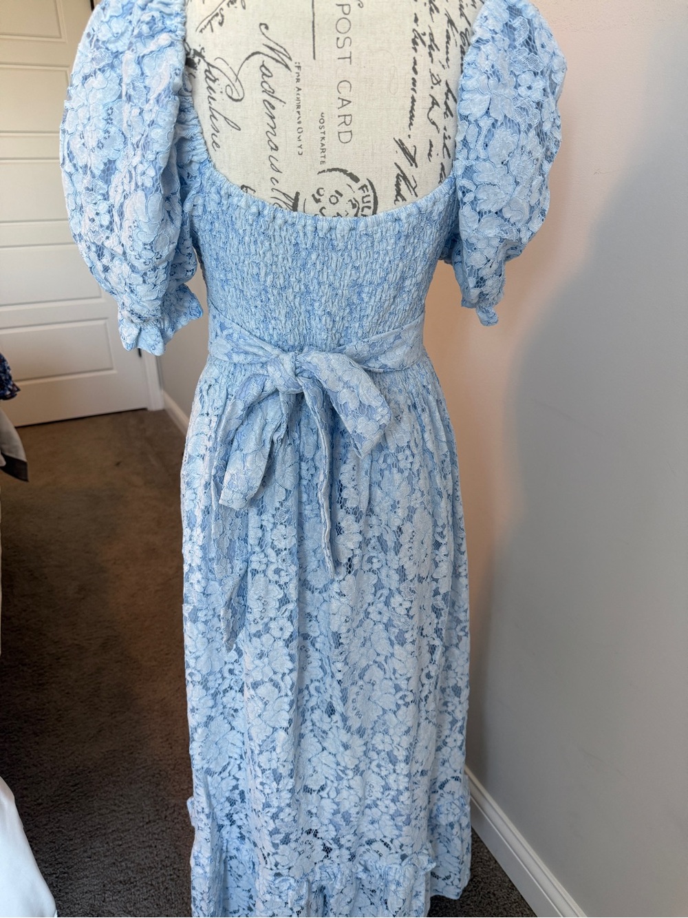 Buddy Love Blue Lace Maxi Dress - Picture 3 of 4